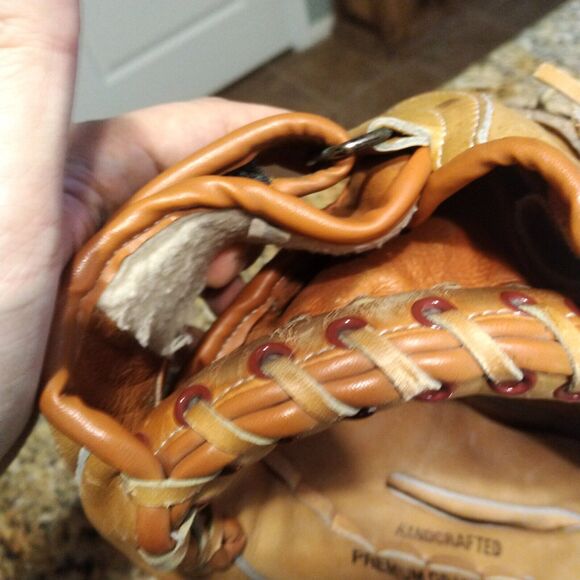 Big Mcgraw Brown Leather Right Hand Throw Baseball Glove Super Flex Pro Lock 174 - Picture 4 of 13
